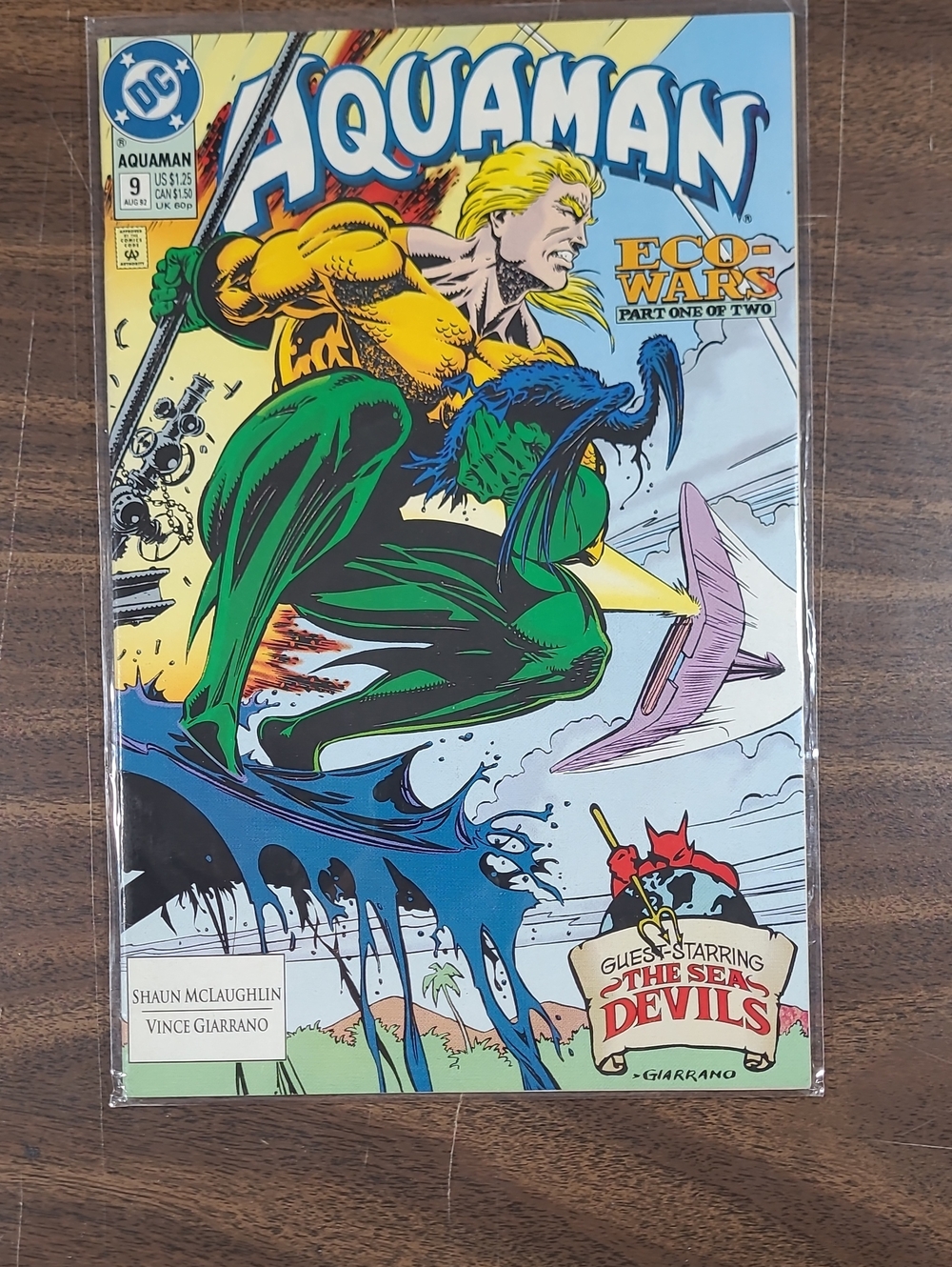 DC Aquaman Comic Book #9 August 1992 Bagged